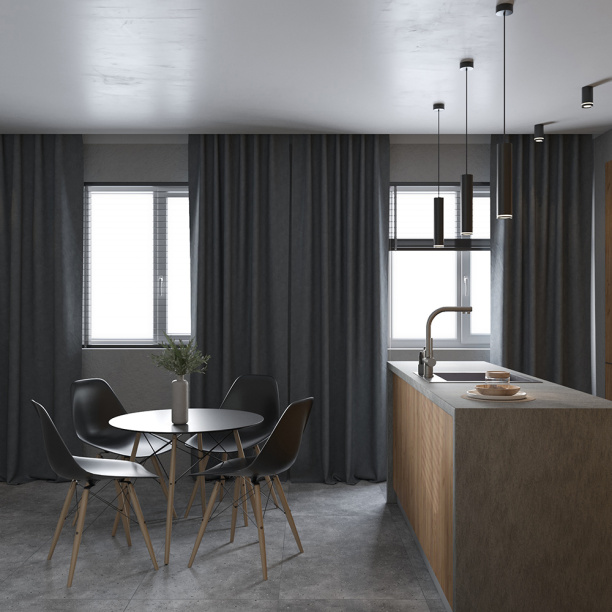 Стол кухонный KITRO d80 см черный от магазина ЛесКонПром.ру