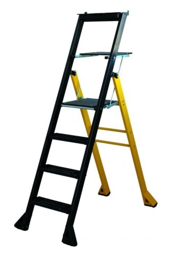 Алюминиевая сверхпрочная стремянка Centaure 4 ступени MISTER T с откидной полкой арт.449204 от магазина ЛесКонПром.ру
