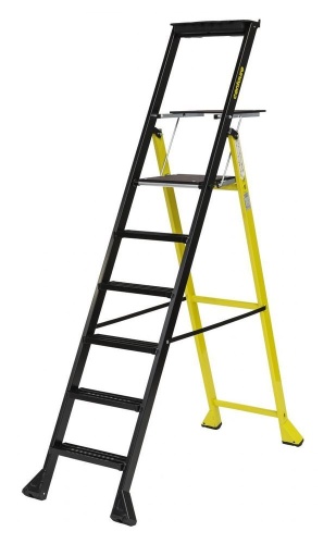 Алюминиевая сверхпрочная стремянка Centaure 6 ступеней MISTER T с откидной полкой  арт.449206 от магазина ЛесКонПром.ру