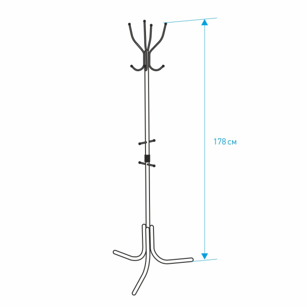 Вешалка напольная Ника ВК4 черная от магазина ЛесКонПром.ру