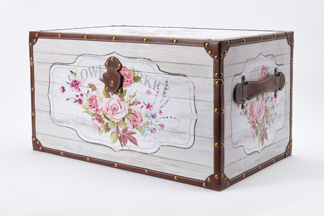 Сундук Нежный букет 59x32x36 см 80435180 от магазина ЛесКонПром.ру