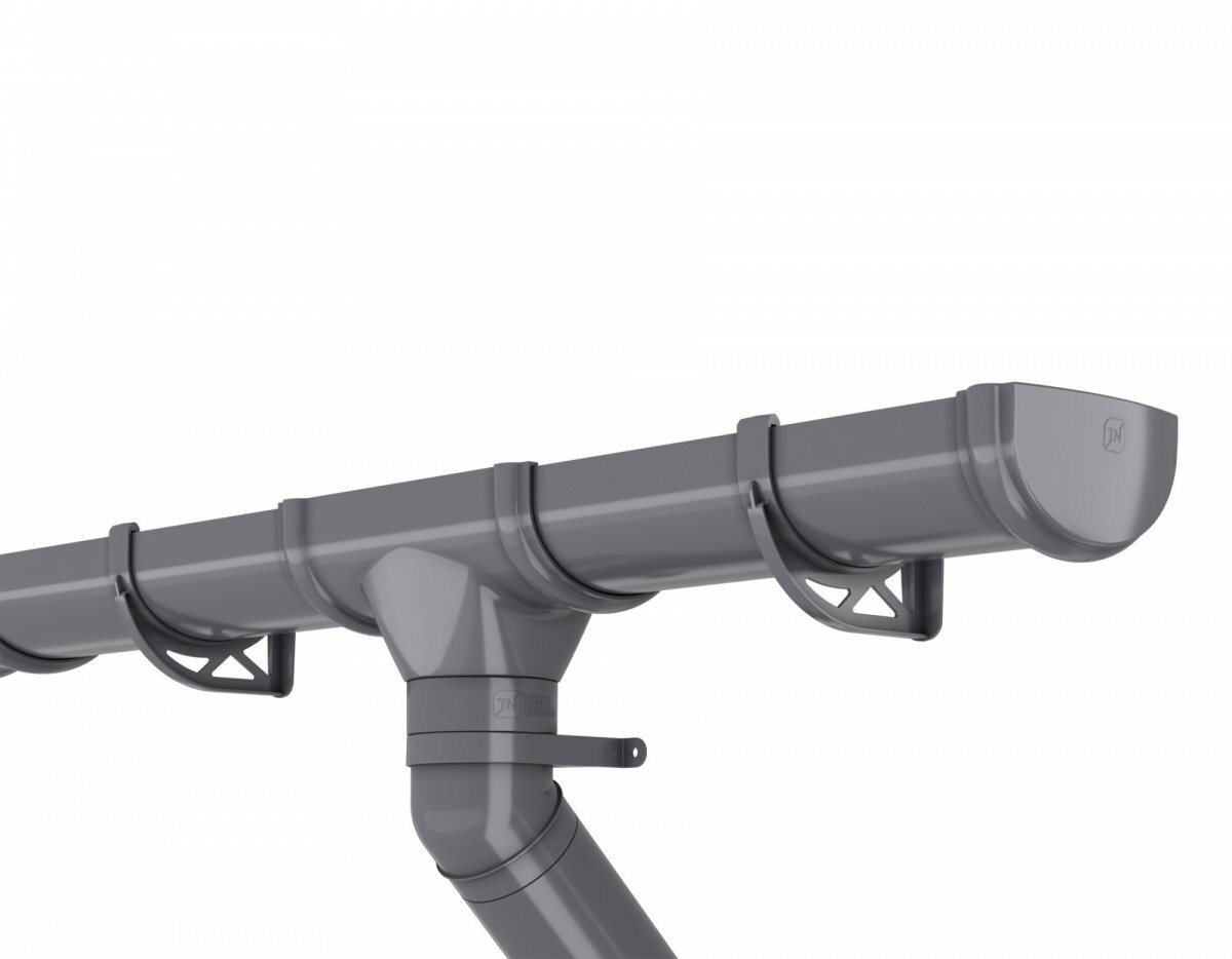 Труба водосточная ТЕХНОНИКОЛЬ Оптима ПВХ 120/80, 3 м, серый от магазина ЛесКонПром.ру