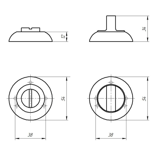 Дверные накладки с заверткой NEODECO хром от магазина ЛесКонПром.ру