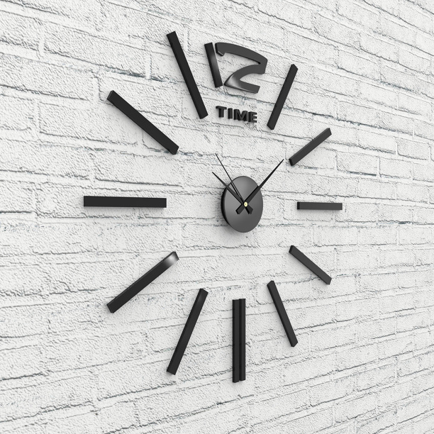 Часы-наклейки d60 см чёрный от магазина ЛесКонПром.ру