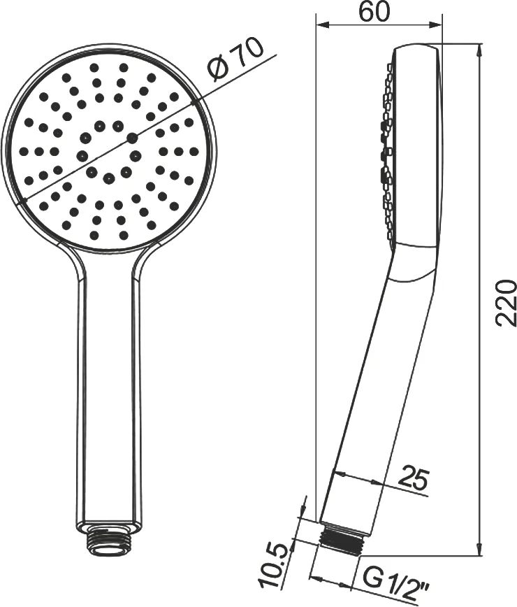 Душевая лейка Paini 53CR155PP от магазина ЛесКонПром.ру