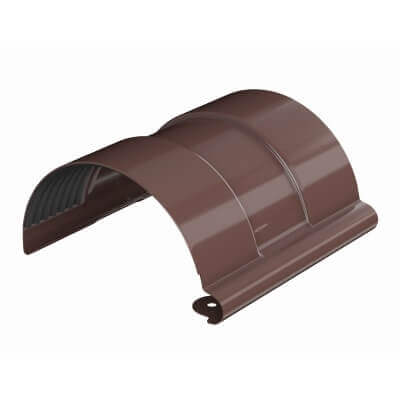 ТЕХНОНИКОЛЬ Металлическая водосточная система Стандарт, соединитель желоба, коричневый от магазина ЛесКонПром.ру