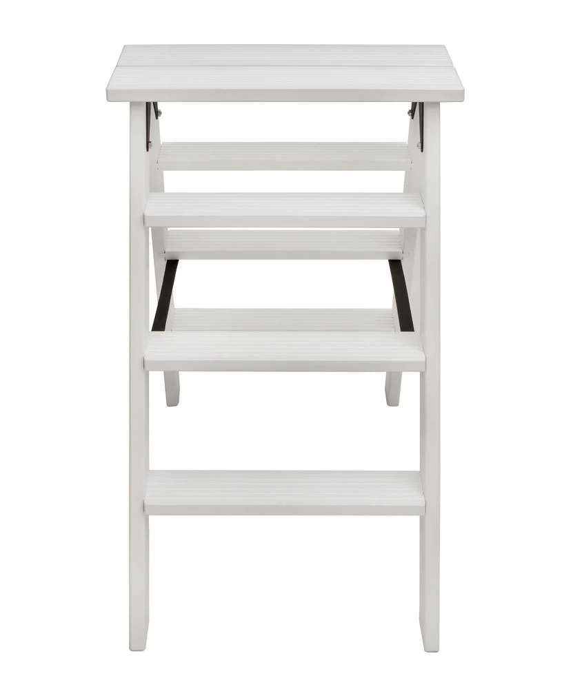 Стремянка двухсторонняя деревянная Hoz-Block Марк 4 ступени Белая (арт. ДДС-4Б) от магазина ЛесКонПром.ру