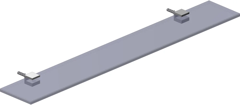 Полка STWORKI Glass Shelf 90 полкодержатели хром от магазина ЛесКонПром.ру