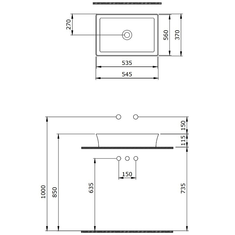 Раковина-чаша Berges Ego SL 55 181009 Белая глянцевая от магазина ЛесКонПром.ру