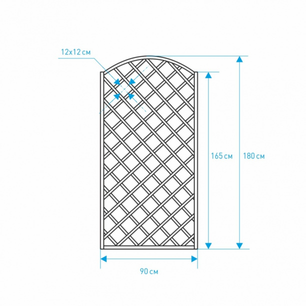 Заборная секция арочная 180х90 см Lavrussia от магазина ЛесКонПром.ру