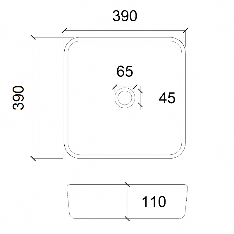 Раковина-чаша Abber Glas 39 AK2311B Черная от магазина ЛесКонПром.ру