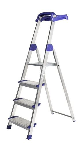 Cтремянка алюминиевая с лотком с широкими ступенями Centaure 4 ступени BIG STEP арт.208204 от магазина ЛесКонПром.ру