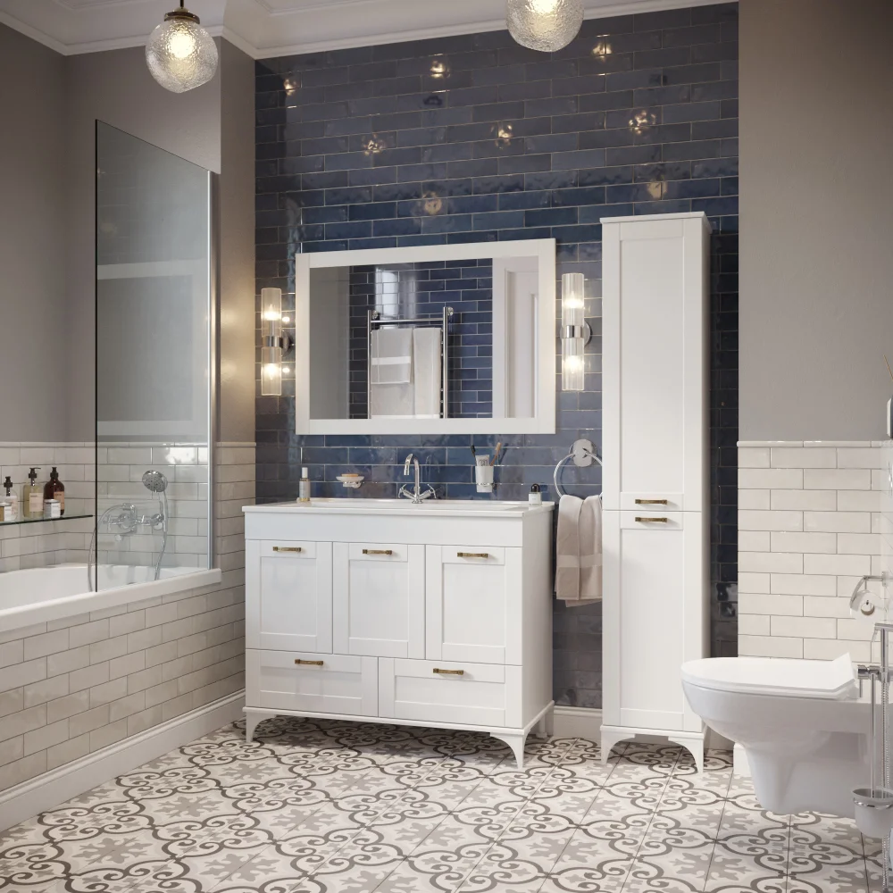 Зеркало Sanflor Ванесса 105, белое от магазина ЛесКонПром.ру