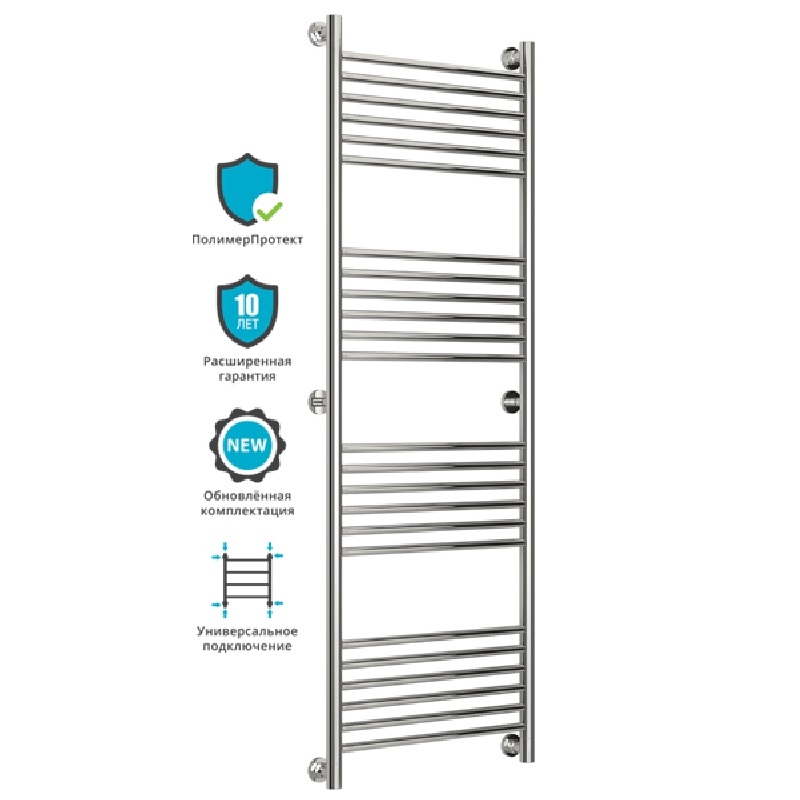 Водяной полотенцесушитель Сунержа Богема прямая 1500х500 Хром от магазина ЛесКонПром.ру