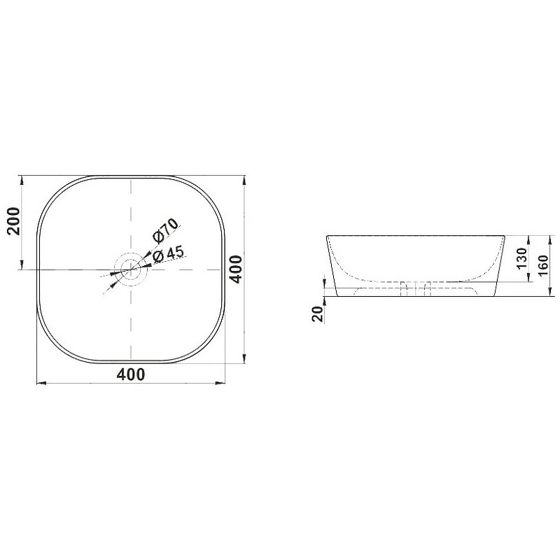 Раковина-чаша Melana 40 MLN-78344 Белая от магазина ЛесКонПром.ру