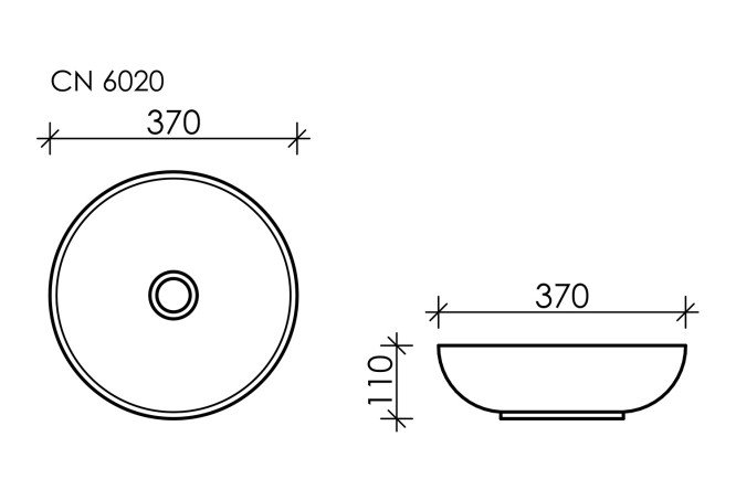 Умывальник накладной CERAMICA NOVA Element 80551233 от магазина ЛесКонПром.ру