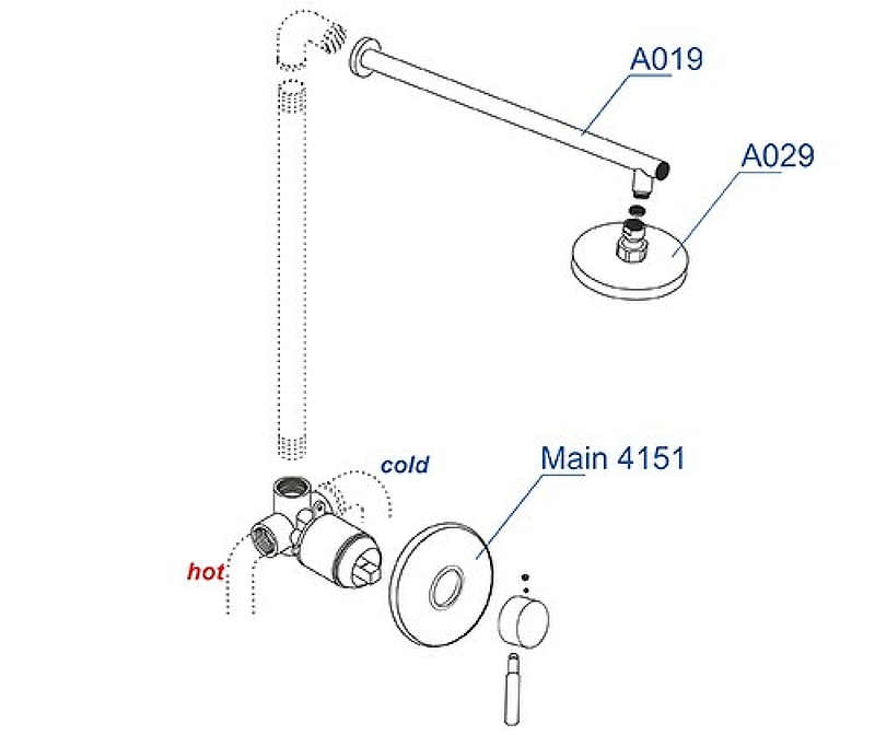 Душевая система WasserKRAFT Main A12429 Хром от магазина ЛесКонПром.ру