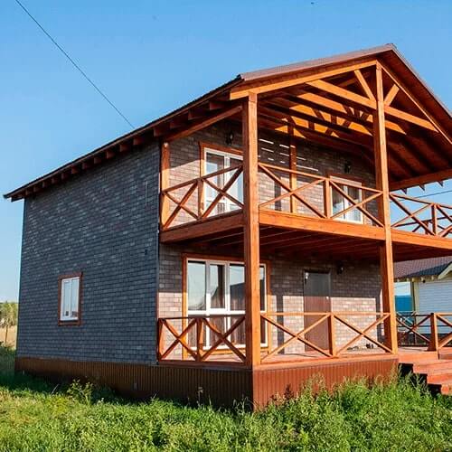 Фасадная плитка ТЕХНОНИКОЛЬ Hauberk Мраморный Кирпич от магазина ЛесКонПром.ру