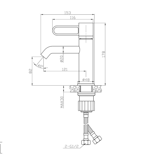 Смеситель для раковины TOKITO You хром от магазина ЛесКонПром.ру