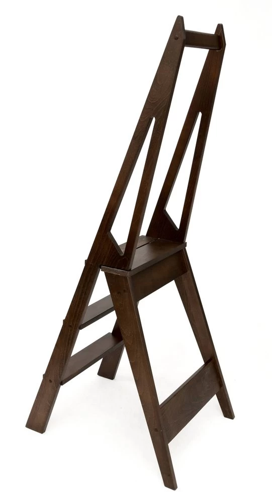 Стремянка деревянная Hoz-Block Стиль 3 ступени Венге (арт. СДС-3B) от магазина ЛесКонПром.ру