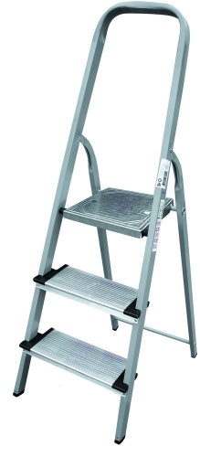Стремянка стальная с широкой ступенью Новая Высота 3 ступени (арт. 1137103) от магазина ЛесКонПром.ру