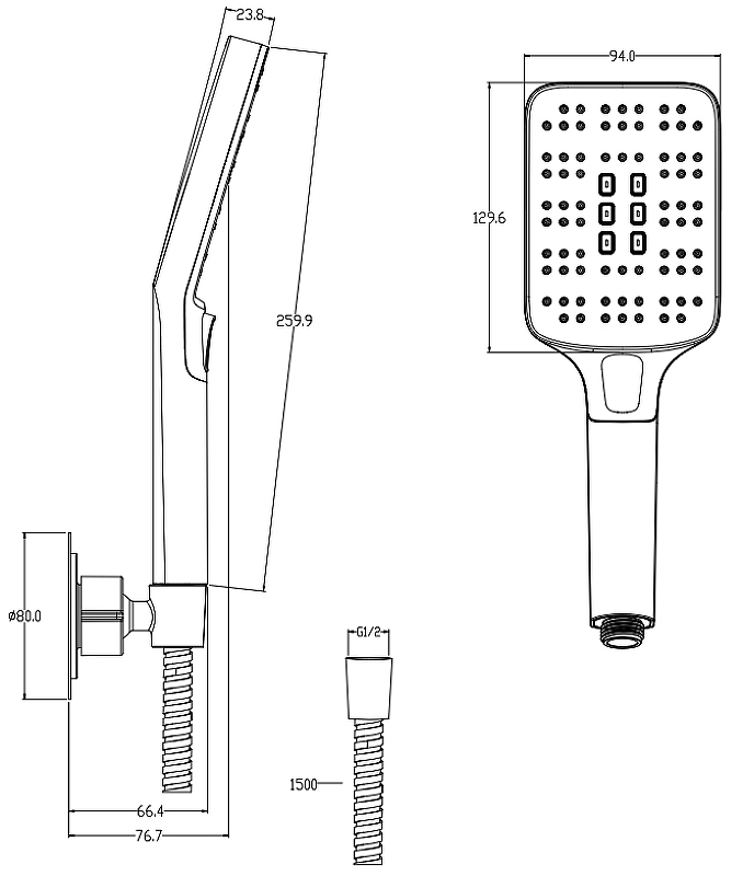 Душевой гарнитур Cersanit Ferro 64085 Хром от магазина ЛесКонПром.ру