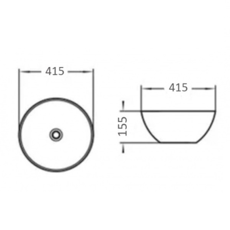 Раковина-чаша CeramaLux 41.5 104MW Белая матовая от магазина ЛесКонПром.ру