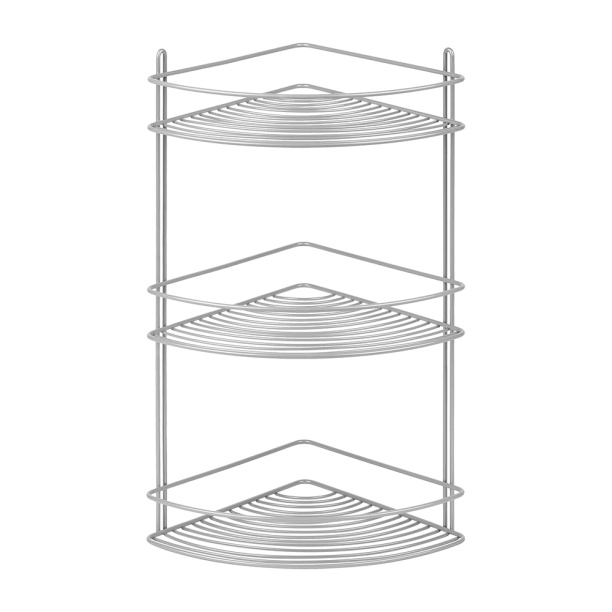 Полка сетчатая ЧМЗ 3-ярусная угловая серая от магазина ЛесКонПром.ру
