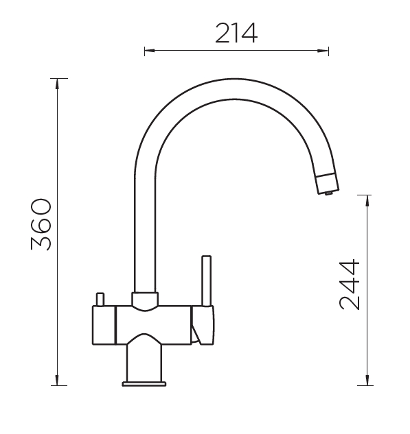 Кухонный смеситель ARES 710441 SCHOK от магазина ЛесКонПром.ру