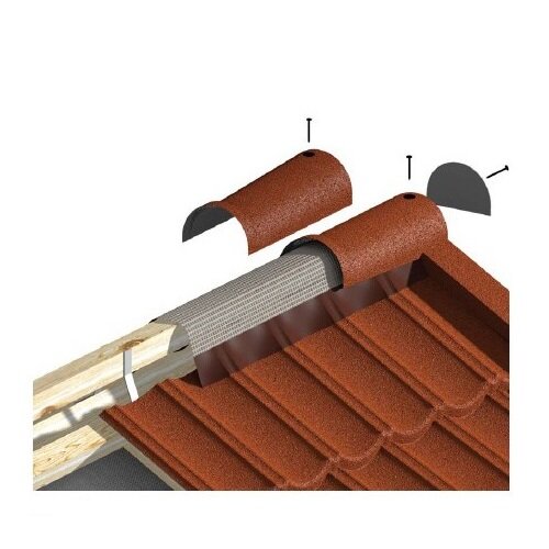 Аэратор коньковый LUXARD 320 мм красный от магазина ЛесКонПром.ру