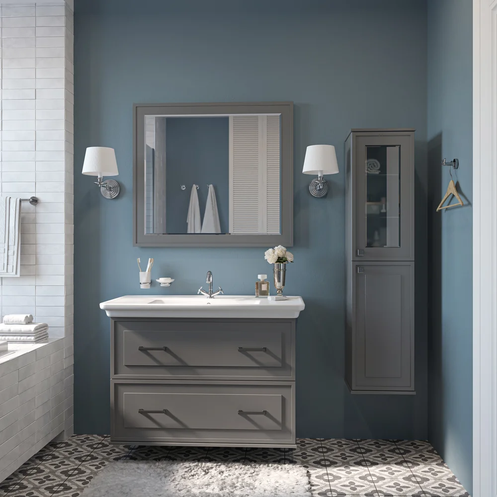 Зеркало Sanflor Модена 105, серое от магазина ЛесКонПром.ру