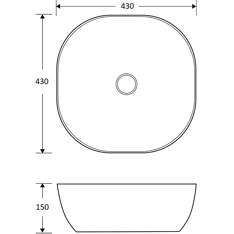 Раковина-чаша Mira 43 MR-4315 Белая от магазина ЛесКонПром.ру