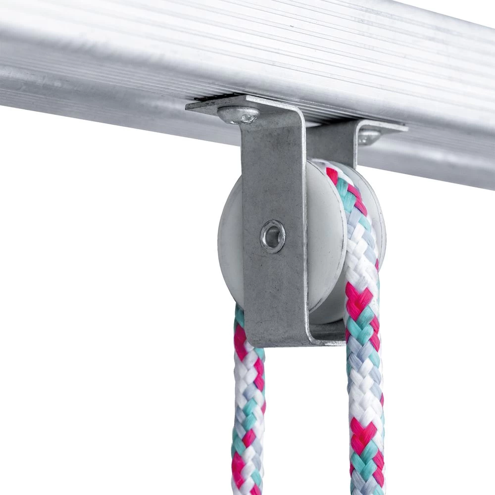 Лестница алюминиевая двухсекционная индустриальная с тросом Новая Высота 2х14 арт. 5240214 от магазина ЛесКонПром.ру