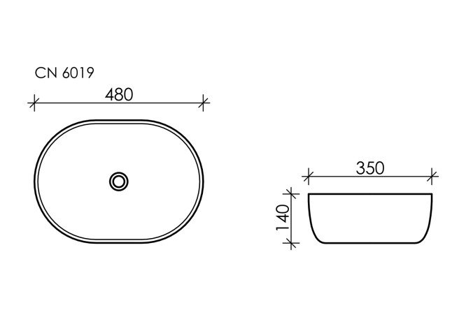 Умывальник накладной CERAMICA NOVA Element 80551232 от магазина ЛесКонПром.ру