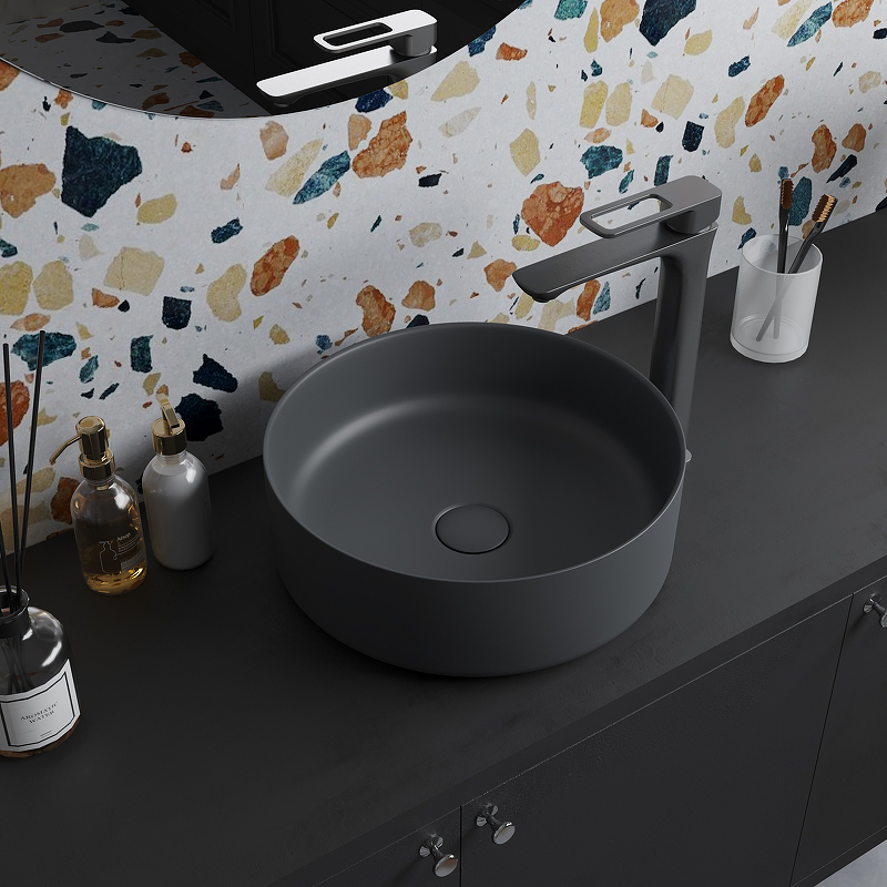 Раковина-чаша Iddis Ray 35.5 RAYGM03i27 Серая матовая от магазина ЛесКонПром.ру