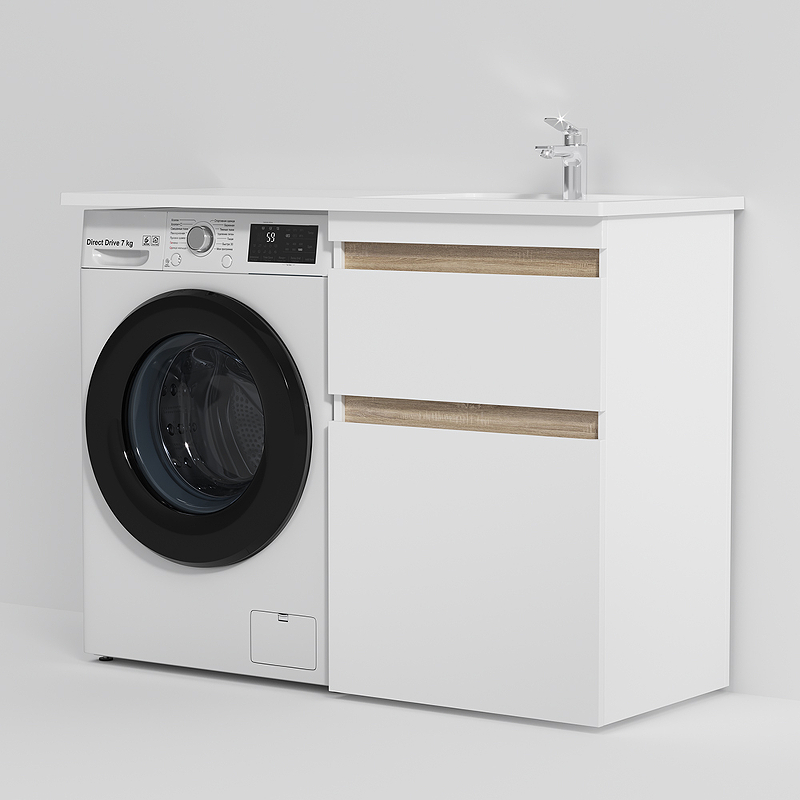 Раковина AM.PM X-Joy 120 R M85AWPR1201WG на стиральную машину Белая от магазина ЛесКонПром.ру