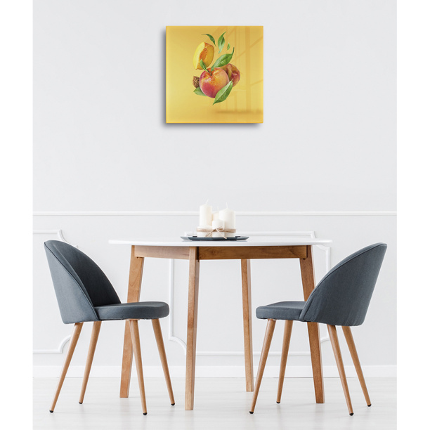 Картина на стекле Сочные персики 30х30 см от магазина ЛесКонПром.ру