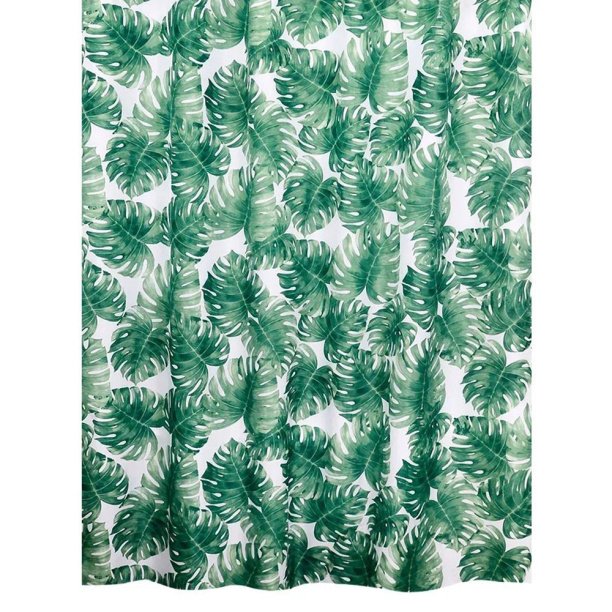 Штора для ванной BATH PLUS Jungle palm 180х200 см текстиль зеленая от магазина ЛесКонПром.ру