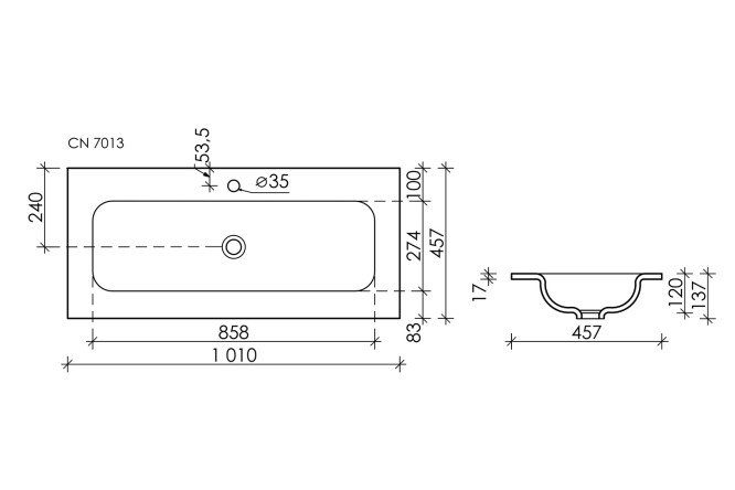 Умывальник накладной CERAMICA NOVA Element 80551265 от магазина ЛесКонПром.ру