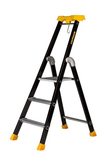 Стремянка алюминиевая профессиональная анодированная с полочкой Centaure 3 ступени MP (арт.439203) от магазина ЛесКонПром.ру