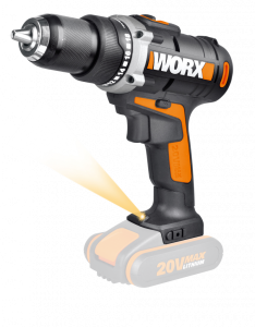 Дрель-шуруповерт WORX WX183.9 аккумуляторная 20V 50Нм, без АКБ и ЗУ