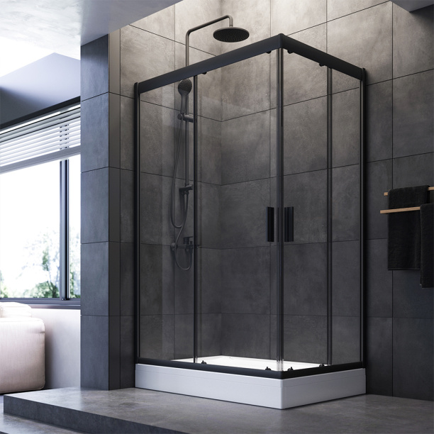 Душевой уголок AM.PM 120х80х200 см черный профиль от магазина ЛесКонПром.ру