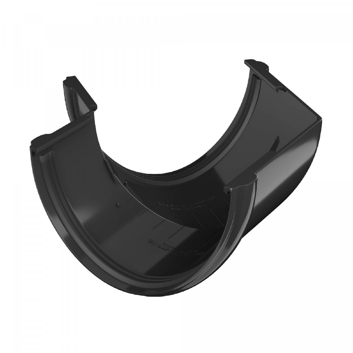 Угол желоба ТЕХНОНИКОЛЬ ПВХ 125/82, 135°, черный от магазина ЛесКонПром.ру