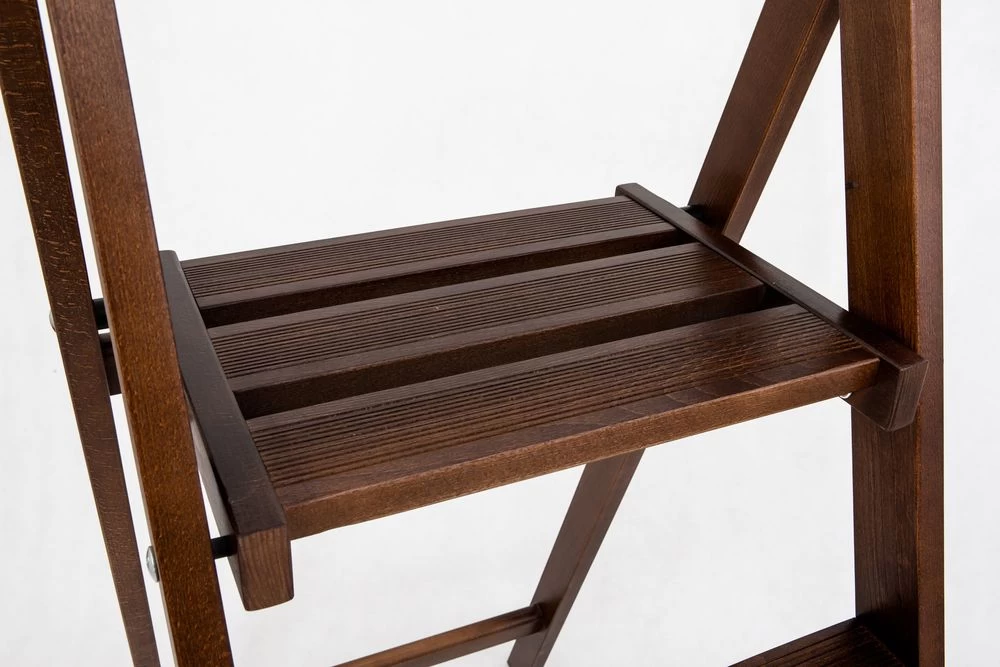 Стремянка деревянная Hoz-Block Батя 4 ступени Венге (арт. СДБ-4В) от магазина ЛесКонПром.ру