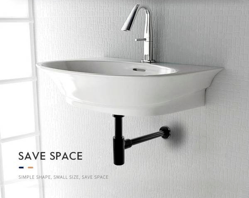 Сифон для раковины Frap F82-7 Черный матовый от магазина ЛесКонПром.ру