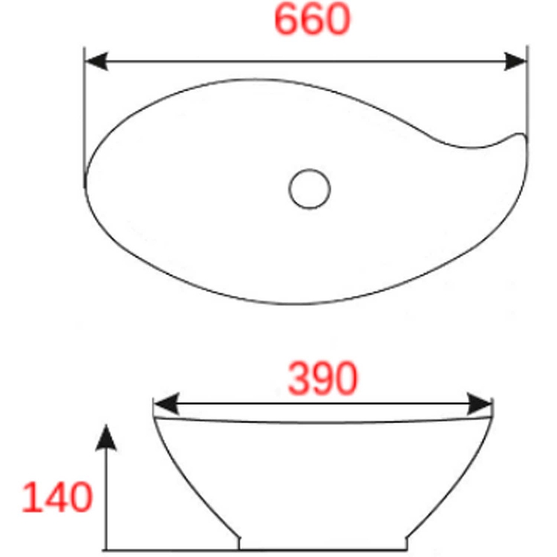 Раковина-чаша Mira 66 MR-6639 Белая от магазина ЛесКонПром.ру