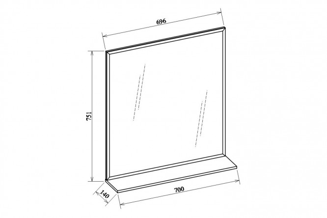 Зеркало с полкой Sanflor Одри 80353377 от магазина ЛесКонПром.ру