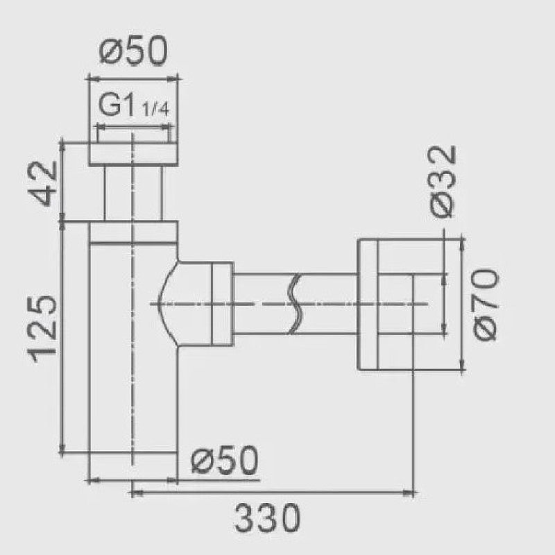 Сифон для раковины Haiba HB80-1 Хром от магазина ЛесКонПром.ру