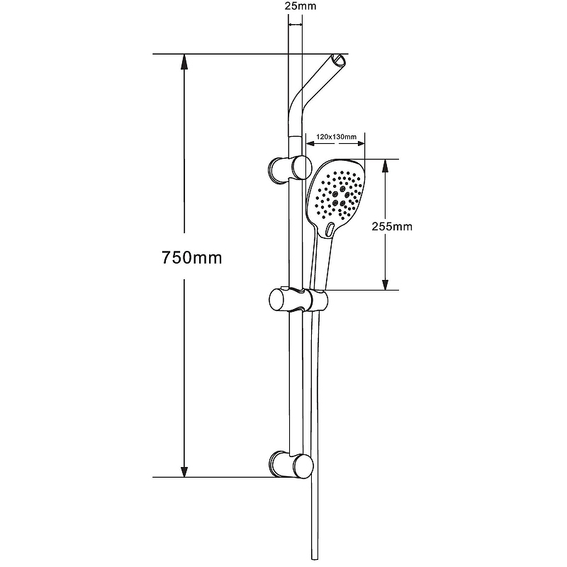 Душевой гарнитур Orange OS084 Хром от магазина ЛесКонПром.ру