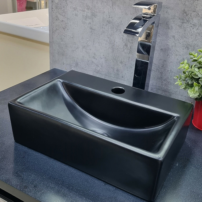 Раковина CeramaLux 36 9135-1MB Черная матовая от магазина ЛесКонПром.ру